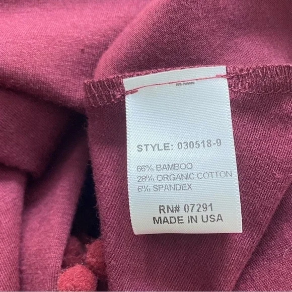 Johnny Was Calme Burgundy Red Flute Sleeve Pom Pom Swing Dress Small - Picture 13 of 14